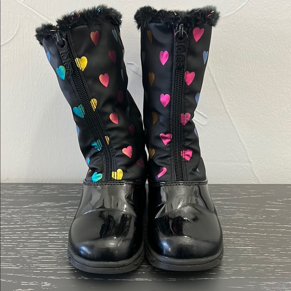 Totes Fur-Lines Winter or Rain Boots with Zipper (Lightly worn)
